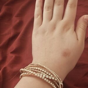 Elegant Gold and Silver Bracelet Set